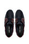 Men's Genuine Leather Navy Blue Casual Shoes - 6