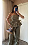 Khaki Balloon Blouse Shalwar Trousers Set - 7334 - 2