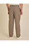 Men Beige Straight Fit Trousers - 3