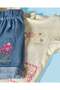 Infant Girls Beige T-Shirt With Shorts - 4