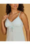 Women Blue Padded Babydoll With Lace - 4