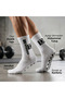 Futbo White Sports Socks with Anti-Slip Soles, Basketball Fitness Running Training Socks - 2