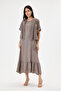 Mink Italian Jacketed Long 100% Linen Dress Size 38 - 42 - 2