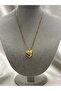 Openable Vintage Steel Necklace with Gold Cover - 3