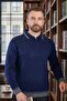 Men's Non-Pilling Regular Fit Classic Polo Collar Knit Sweater - 4