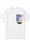 Short-Sleeved Crew Neck T-Shirt with Cake Print Oversized T-Smallhirt