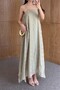 Green Embroidered Strappy Long Dress 3437 - 3