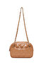 Women's Beige Quilted Crossbody Bag 26Pbd2921Kp