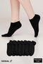 Modal Women's Boxed 7 Pairs of Booties Socks Black