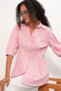Women's Long Waist-Slit Shirt 1506 - Pink - 4