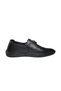 Li̇nda Women's Genuine Leather Zippered Comfortable Daily Shoes Black