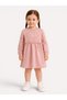 Girls Ruffle Waist Long Sleeve Dress - 3