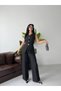 Asymmetrical Cut Design Buttoned Vest and Palazzo Trousers Two-Piece Set for Women - 3