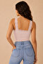 Women's Cotton & Modal Lace Strap Padded 3-Piece Flexible Daily Tank Tops - Gathering 3-Piece Bra Singlet - 7
