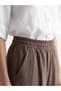 Lcwaikiki Classic Brown Elastic Waist Textured Women's Trousers - 3