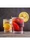 Ribbed Drinking Glasses with Glass Straws 330 ML (Set of 4), Ripple Borosilicate Glassware - 3