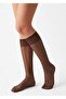 Chestnut Matte 20 Den Trousers Socks with Non-Slip Elastic and Anti-Run Knee-Length Socks