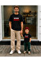 Father Son Combination Oversize T-Shirt 100% Cotton Printed T-Shirt (2 Pieces Must Be Ordered for Combination)