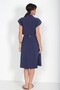 Women's Buttoned Front Modal Midi Safari Dress with Pockets - 4
