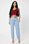 Women's Burgundy Square Neck Crop Top Blouse - 3