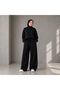 2 Pieces Suitable for Tesettüre Yazlikkk Special Fit Wide Trackpants Black and Gray - 2