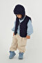 Quilted Pilot Hat Navy Blue