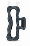 Twisted Design Glossy Dark Gray Hair Claw Clip Stylish and Convenient Hair Accessory for Women