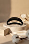 Shiny Black Curved Hair Clip Modern Design Stylish Hair Accessory - 6