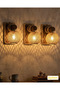 Handmade Wicker Wall Sconce Wooden Rustic Sconce Bohemian Rattan Wall Lamp with Rope Decorative Living Room Bedroom Hallway Lighting (3 Pcs) - 2