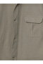 Khaki Standard Fit Linen Blend Men's Blazer Jacket - 5