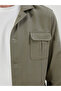 Khaki Standard Fit Linen Blend Men's Blazer Jacket - 2