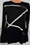 Er Clothing Combed Cotton Blouse Long Sleeve Crew Neck Printed Black - 2
