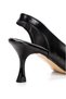 Women's 9 cm Heeled Pointed Toe Open-Front Shoes with Transparent Detail - 3