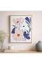 Myrtle Floral Printed Canvas Wall Art 40x50cm - Blue & Green