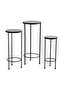 Medley 3-piece Round Metal Planter Stand - Black - 6