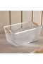 Rosie Storage Wire Basket with Wooden Handle33.5x22x15cm - White - 4