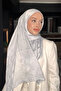 شال جاكار فاخر مضيء - لؤلؤي - 4