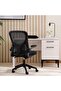 Watts Office Medium Back Chair Mesh Fabric - Black - 2