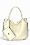 100% Genuine Leather Women's Beige Soft Hand and Shoulder Bag - Handmade Italian Style Crossbody Model