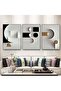 FASHION HOME 3PCS Wall Art Bright Style Minimalist Decor Modern Abstract Canvas Prints Poster Picture Framed Paintings Decorations - 3