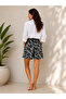 Trend Zebra Patterned Viscon Casual Women's Shorts - 3