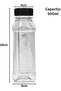 4Pcs Plastic Juice Bottles Clear With Caps Milk Bottle Water Bottles- 500ml - 2