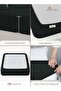 Pure Combed Cotton Fitted Bedsheet King Size 180x200 cm Black, 400 Thread Count Cool Luxury Soft - 4