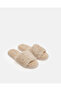 Women Taupe Diamante Slippers - 2