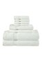 8-Piece Towel Set, 100% Combed Cotton 550 GSM, Quick Dry, Highly Absorbent, White