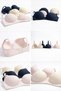 Ribbed, Unpadded, Wire-Free Lotus Non-Marking Soft Textured Cotton Bra Set of 3 Black Beige Pink - 3