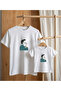 Parent-Child Combination T-Shirt Oversize 100% Cotton Single T-Shirt (for Combination, 2 or 3 Pieces Must Be Ordered)