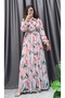 Chiffon Collar Tie Dress - 4