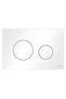 Loop concealed WC cistern flush plate, matte white, 2 steps