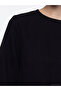 Lcwaikiki Petite Black Crew Neck Muslin Blouse - 3